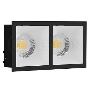 Встраиваемый светильник LeDron RISE KIT 2 GU10 черный/белый