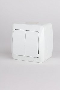 Выключатель двухклавишный ELBI Alsu 504-010200-202