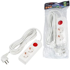 Удлинитель бытовой Uniel Ultra S-GCU2-5B WHITE UL-00010012