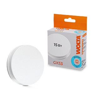 Светодиодная лампа WOLTA 15Вт 6500K GX53 матовая 25W75R15GX53