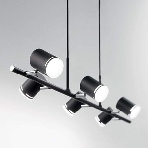Светодиодный спот Ideal Lux Shots SP6 Nero 179612