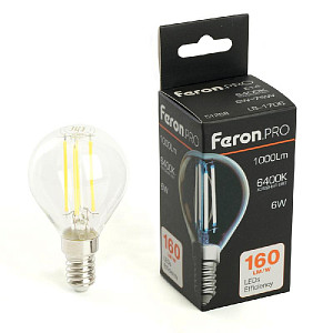 Лампа светодиодная Feron LB-1706 E14 6W 6400K 51258