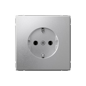 Розетка с заземлением 16А Systeme Electric ArtGallery Алюминий GAL000343S
