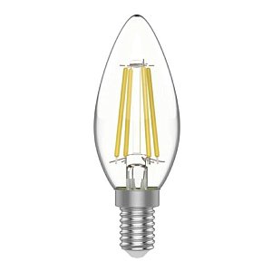 Лампа светодиодная филаментная Gauss E14 4,5W 4100К прозрачная 1031215
