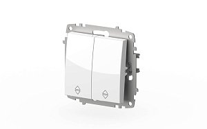 Переключатель двухклавишный проходной ELBI Zena Vega 609-015600-211