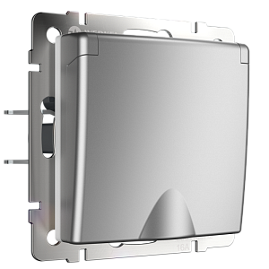 Розетка влагозащ. с зазем. с защит. крышкой и шторками Werkel (серебряный) W1171206 4690389157738 a050885