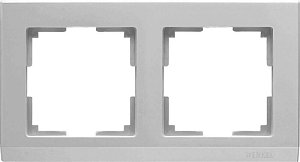 Рамка Werkel Stark на 2 поста серебряный WL04-Frame-02 4690389063695
