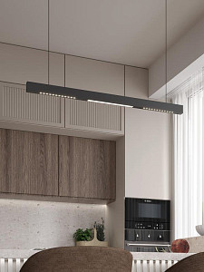 Трековая система со светильниками №8 трехфазная подвесная Eldeko (48В, форма - прямая, 1м, 3000K) черная Hesby Lighting HSBL_kompl_E008_PI1B3K