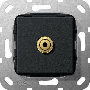 Розетка Minijack Gira System 55 черный матовый 564810