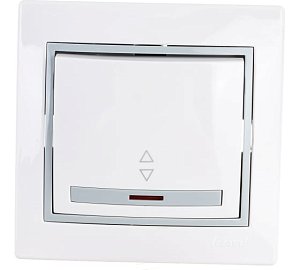 Выключатель проходной с подсветкой Lezard Mira 701-0215-114