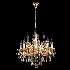 Подвесная люстра Crystal Lux Ines SP8+4 Gold/Amber