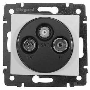 Розетка TV-FM-SAT оконечная Legrand Valena белая 774436