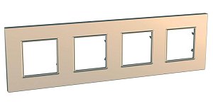 Рамка 4-постовая Schneider Electric Unica Quadro MGU6.708.56