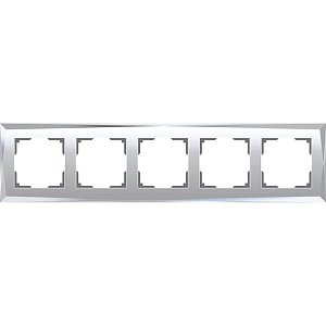 Рамка Werkel Diamant на 5 постов зеркальный WL08-Frame-05 4690389143854