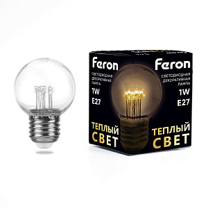 Лампа светодиодная Feron LB-378 E27 1W 2700K 41918