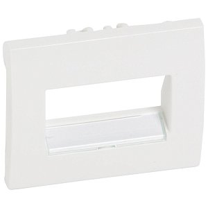 Лицевая панель Legrand Galea Life розетки RJ45 с держателем этикеток белая 777075