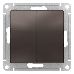 Выключатель двухклавишный Schneider Electric Atlas Design ATN000651