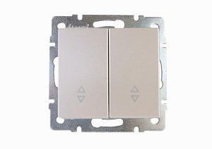 Выключатель проходной двойной Lezard Rain 703-3088-106
