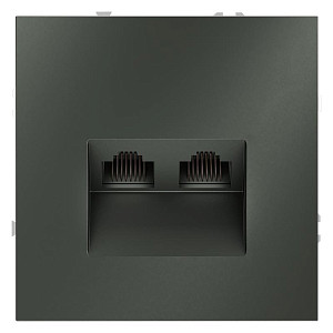 Розетка компьютерная двойная Voltum S70 VLS060206