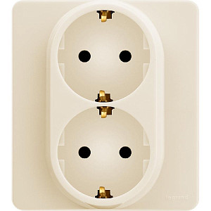 Розетка двойная с/з Legrand Inspiria 673751