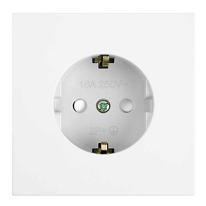 Розетка 1-местная с защитной шторкой с/з (механизм) Stekker Мия 250В 16А RST16-3110-01 белая магнолия 50440