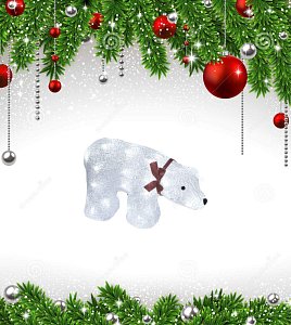 Фигурка светодиодная «Белый медведь» 23x36,5см (07954) Uniel ULD-M3423-040/STA