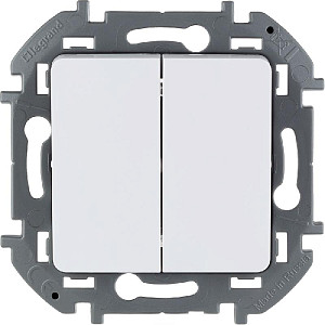Выключатель двухклавишный Legrand Inspiria 673620