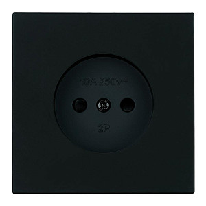 Розетка 1-местная с защитной шторкой (механизм) Stekker б/з Мия 250В 16А RST16-3109-05 черный бархат 50453