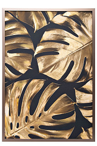 Холст Золотые листья монстеры-2 Garda Decor 89VOR-MONSTERA GOLDEN-2-V