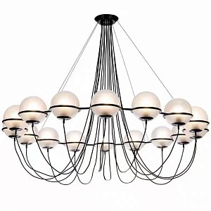 Подвесная люстра iLamp Globe 10346P/16 BK-WH
