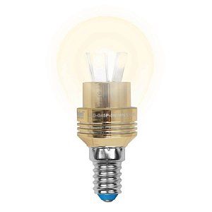 Лампа светодиодная (10061) Uniel E14 5W 3000K прозрачная LED-G45P-5W/WW/E14/CL ALC02GD