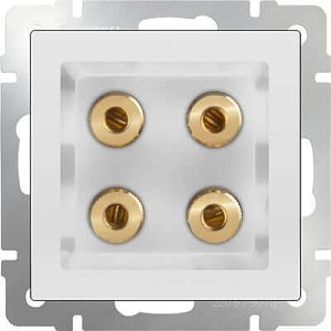 Акустическая розетка Werkel х4 белая WL01-AUDIOx4 4690389059155