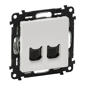 Телефонная розетка RJ11 двойная Legrand Valena Life белая 753139