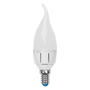 Лампа светодиодная (08136) Uniel E14 6W 4500K матовая LED-CW37-6W/NW/E14/FR ALM01WH