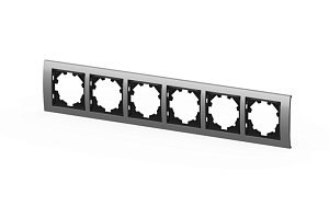 Рамка шестиместная ELBI Zena Platin 500-073600-252