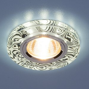 Встраиваемый светильник с двойной подсветкой Elektrostandard 8371 MR16 белый/черный 4690389060632