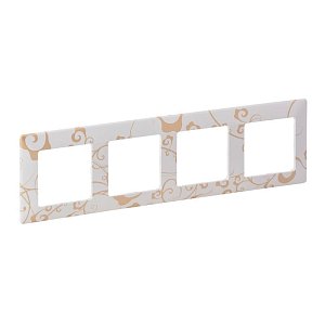 Рамка 4-постовая Legrand Valena Life Ампир белый 754104