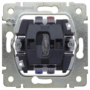 Переключатель одноклавишный кнопочный на 2 направления Legrand Galea Life 10A 250V с подсветкой 775817