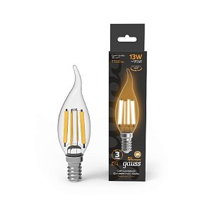 Лампа светодиодная Gauss Filament E14 13W 2700K 104801113