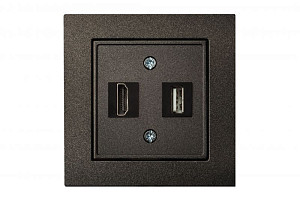 Розетка HDMI и USB Liregus Epsilon 28-1131