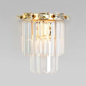 Настенный светильник Eurosvet Elegante 10130/1 золото/прозрачный хрусталь Strotskis a060646