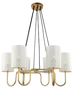 Подвесная люстра Lumien Hall Айла 4003/6P-GD-WT