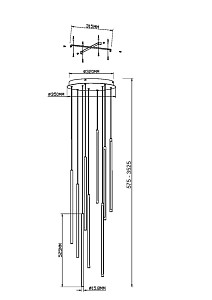 Подвесная люстра Maytoni Light stick MOD236PL-L54BS3K