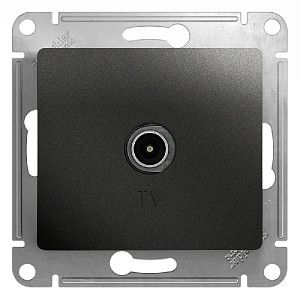 Розетка TV проходная 4DB Systeme Electric Glossa Антрацит GSL000792