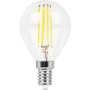 Лампа светодиодная филаментная Feron E14 11W 2700K Шар Прозрачная LB-511 38013