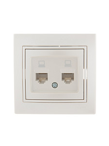 Розетка компьютерная двойная Lezard Mira 701-3030-141