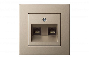 Розетка компьютерная двойная (2хRJ45) Liregus Epsilon 28-3162