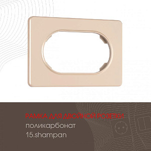 Рамка для двойной розетки Arte Milano 502.15-double.shampan