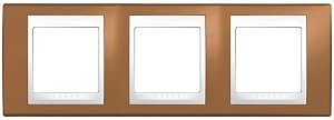 Рамка 3-постовая Schneider Electric Unica Хамелеон MGU6.006.869