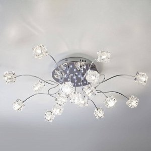 Потолочная светодиодная люстра Eurosvet Trinity 80113/17 хром/белый